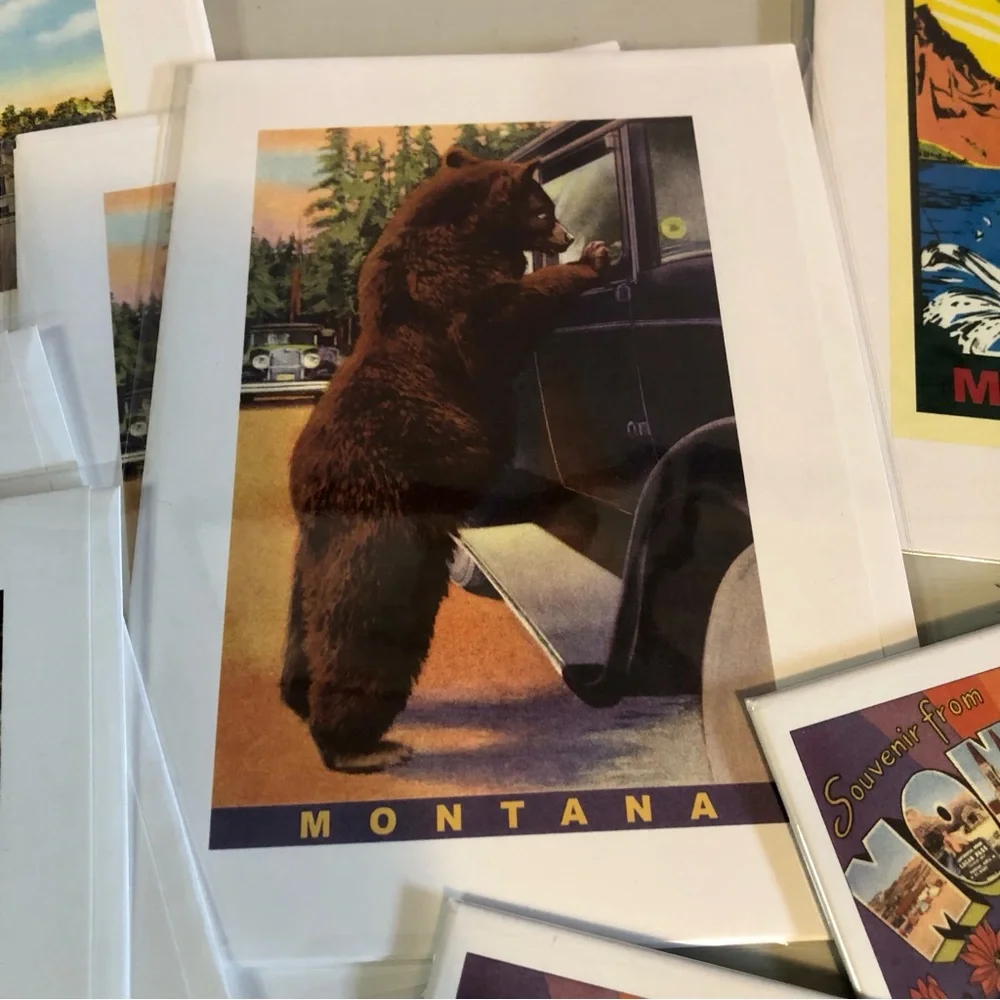 Montana And Great Falls Montana Notecards And Magnets Bundle Of Twelve New